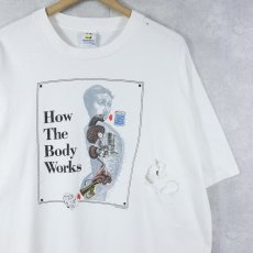 画像1: 90's USA製 "How The Body Works" シュールイラストプリントTシャツ XL (1)
