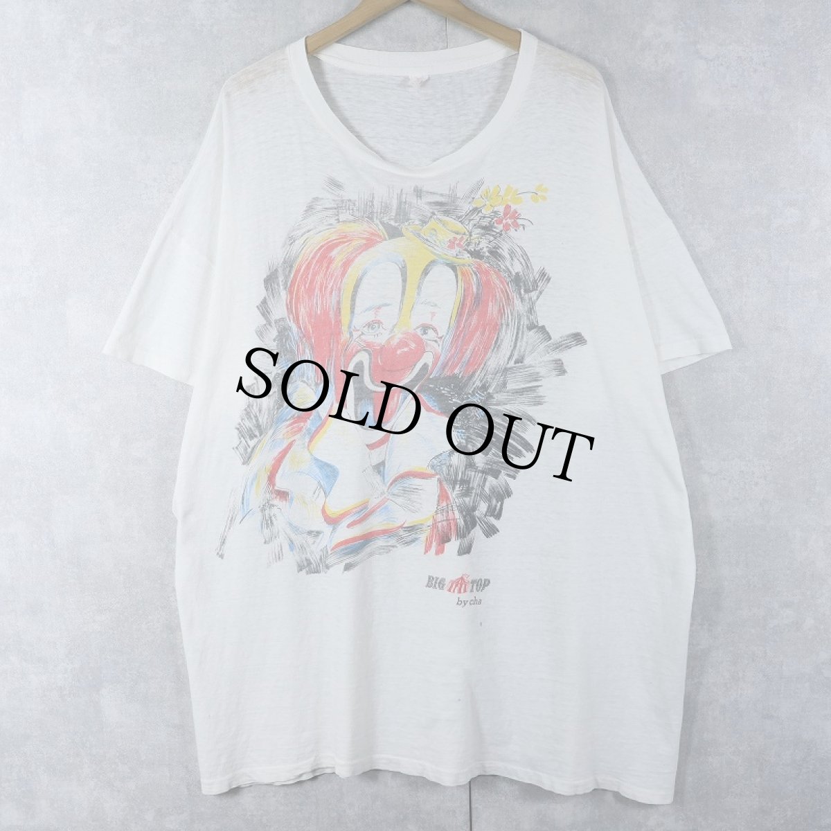 画像1: 70〜80's BIG TOP by cha ピエロプリントTシャツ (1)