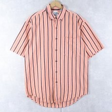 画像1: 90's GAP ストライプ柄 コットンボタンダウンシャツ S (1)