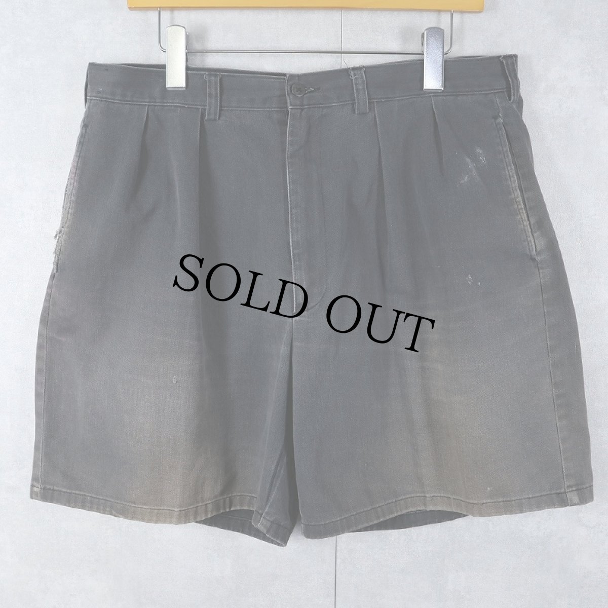 画像1: POLO Ralph Lauren "POLO CHINO" 2タック コットンチノショーツ BLACK W35 (1)