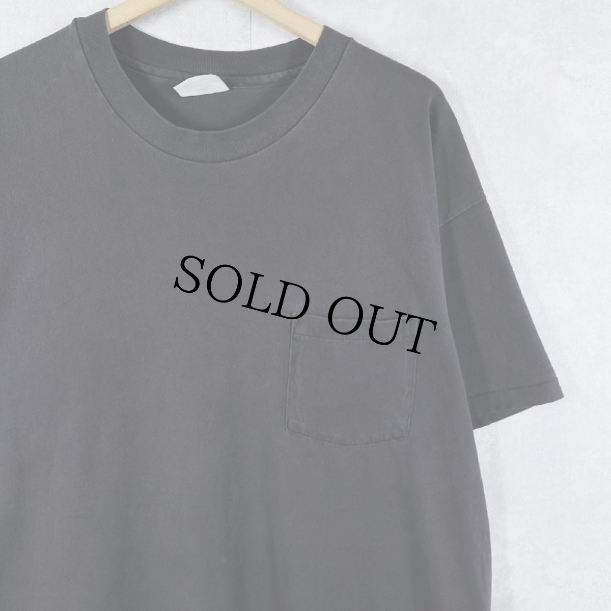 画像1: 90's Hanes USA製 無地 ポケットTシャツ BLACK XL (1)