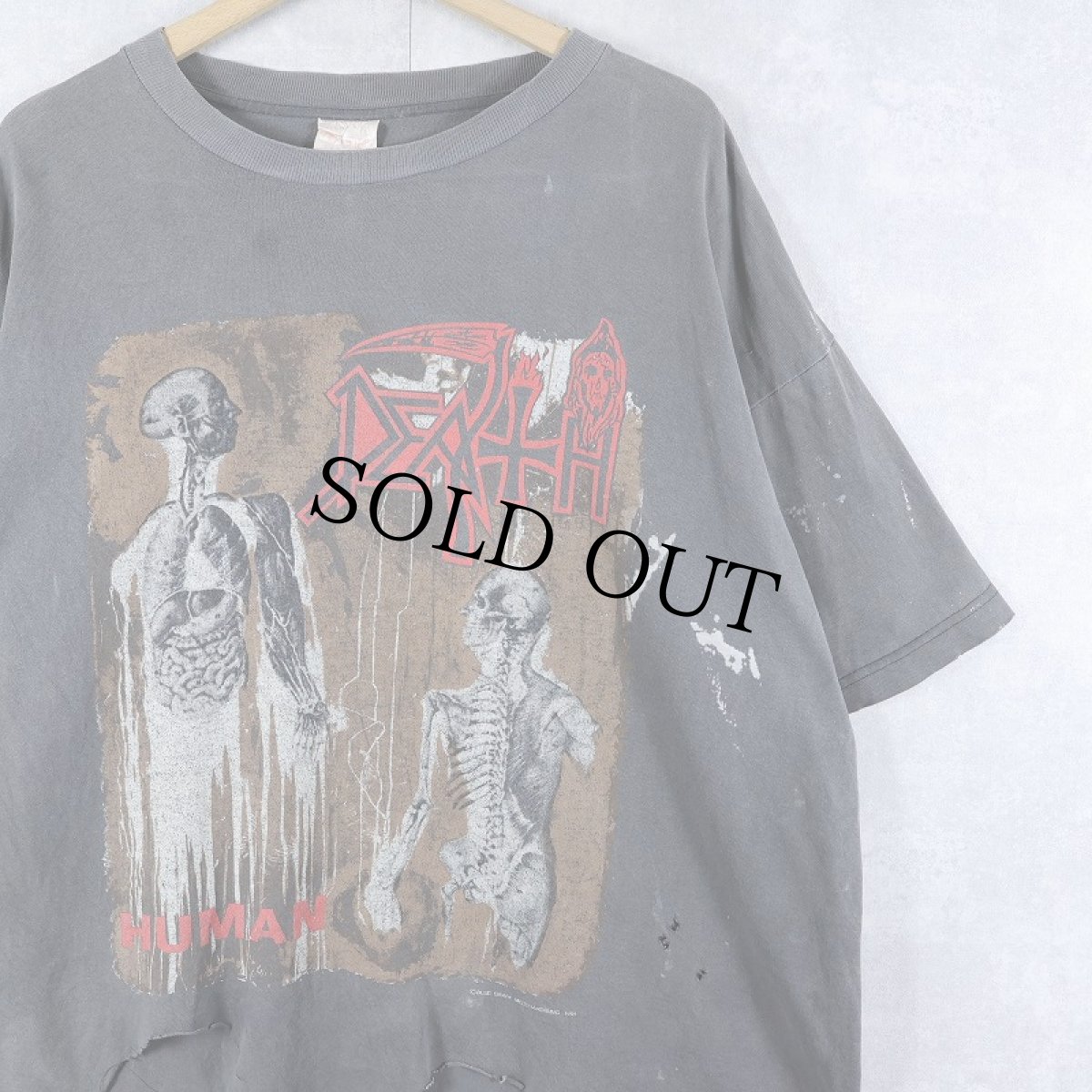 画像1: 90's DEATH USA製 "HUMAN" デスメタルバンド ツアーTシャツ XL (1)
