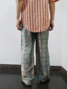 画像2: 総柄 サテンパジャマパンツ W26-35 (2)