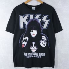画像1: 2000's KISS "THE FAREWELL TOUR" ハードロックバンド ツアーTシャツ BLACK L (1)