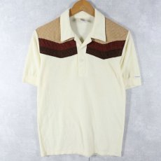 画像1: 70's KENNINGTON 切り替えデザイン パイルポロシャツ  (1)