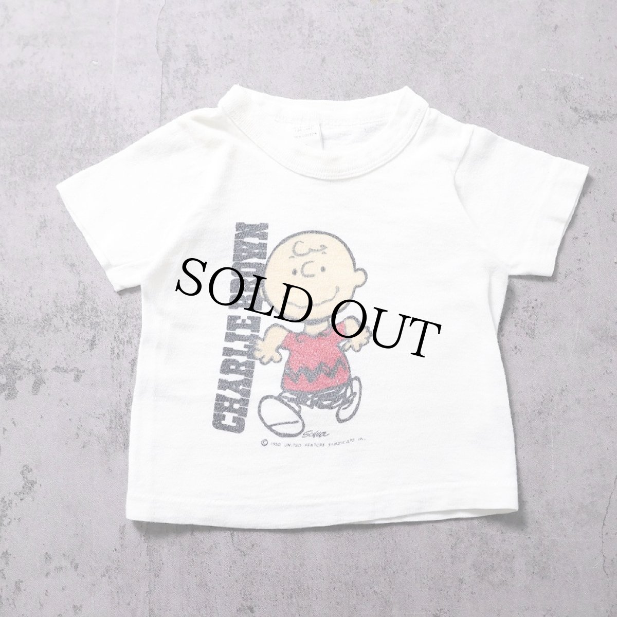 画像1: 70's SNOOPY USA製 "CHARKIE BROWN" キャラクター 染み込みプリントTシャツ KIDS SIZE 3 (1)