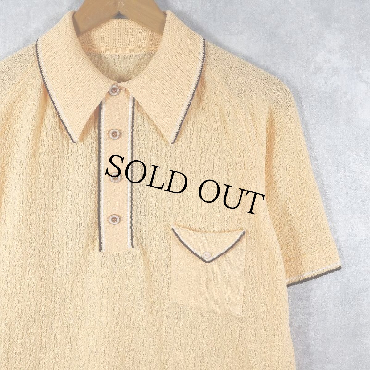 画像1: 70〜80's ニットポロシャツ (1)