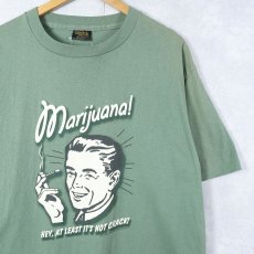 画像1: 90's USA製 "Marijuana!" ガンジャプリントTシャツ L (1)