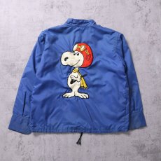 画像1: 60〜70's SNOOPY ナイロンレーシングジャケット KIDS SIZE 7-8 (1)