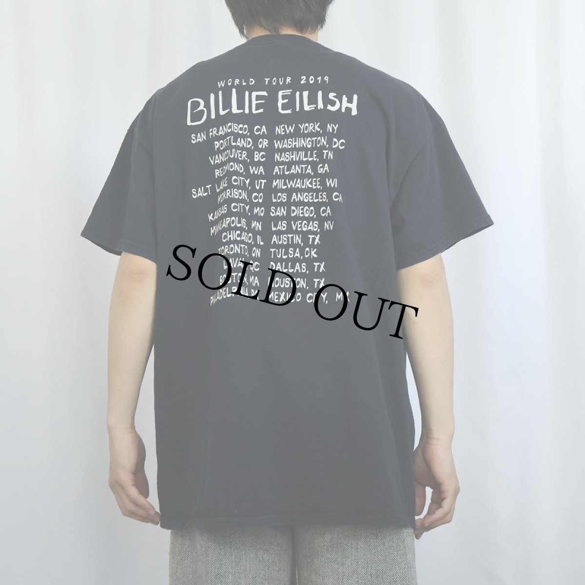 画像4: Billie Eilish "When We All Fall Asleep, Where Do We Go?" ミュージシャンツアーTシャツ BLACK XL (4)