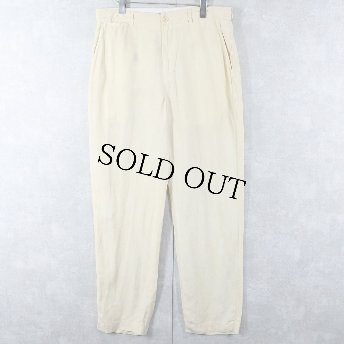 画像1: POLO Ralph Lauren リネンシルクパンツ W34 (1)