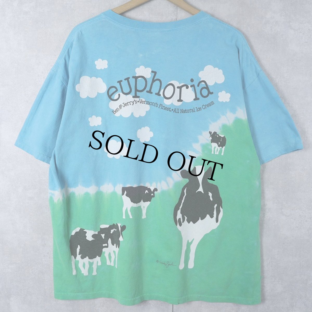 画像2: 2000's BEN&JERRY'S 食品メーカー 大判プリントTシャツ (2)