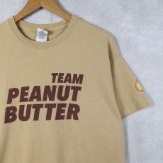 画像1: Reese's Puffs "TEAM PEANUT BUTTER" シリアルブランド プリントTシャツ L (1)