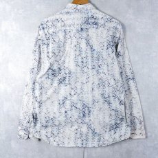 画像2: JHANE BARNES サイケデリック柄 コットンシャツ L (2)