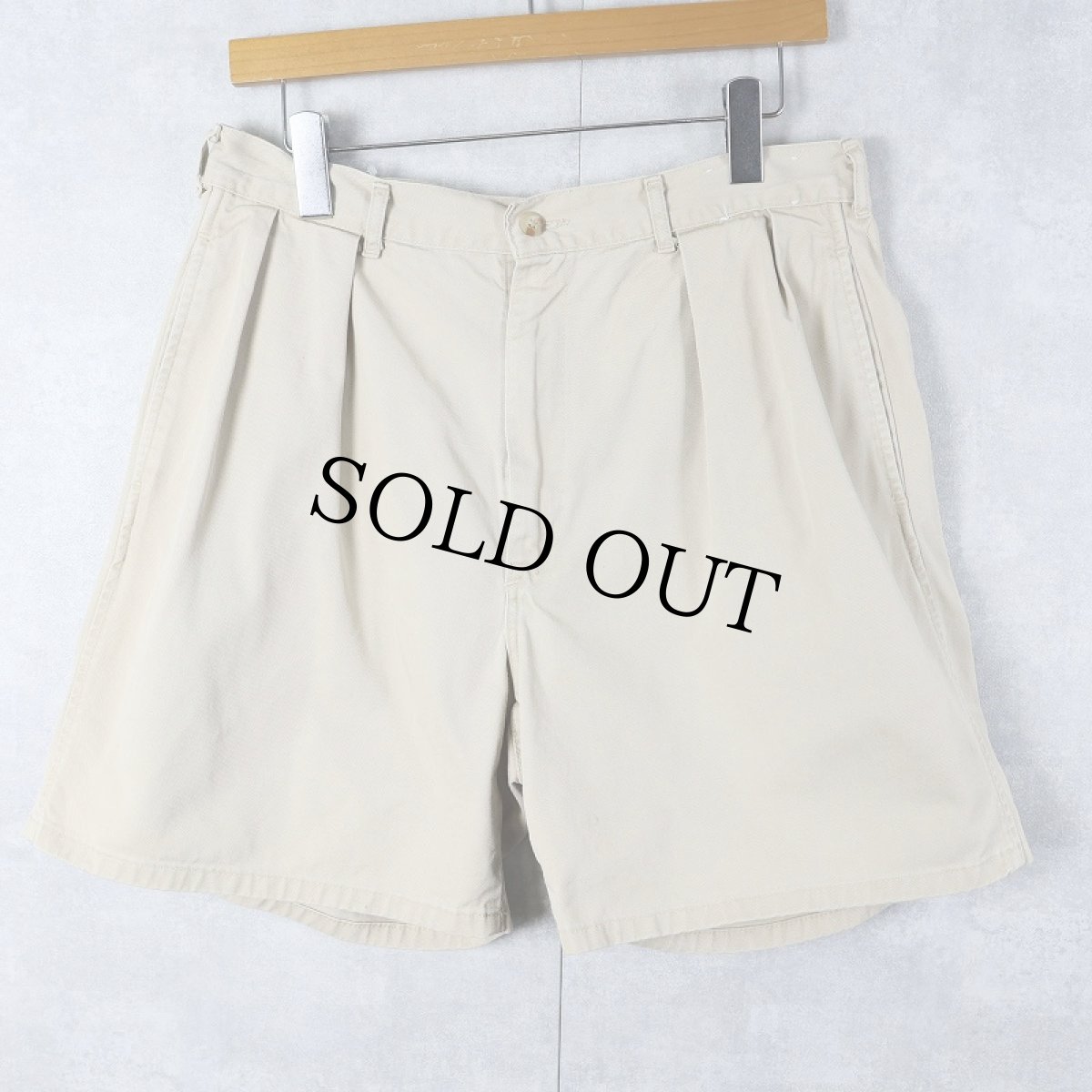 画像3: 90's POLO Ralph Lauren USA製 "POLO CHINO" 2タック コットンチノショーツ W33 (3)