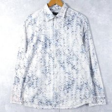 画像1: JHANE BARNES サイケデリック柄 コットンシャツ L (1)