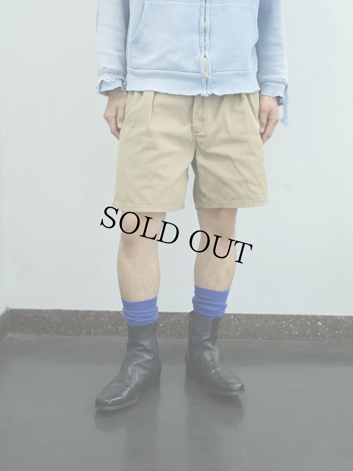 画像1: 90's POLO Ralph Lauren USA製 "POLO CHINO" 2タック コットンチノショーツ W33 (1)