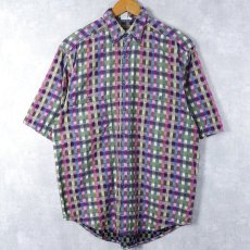 画像1: 90's THE TERRITORY AHEAD チェック柄 コットンボタンダウンシャツ M (1)