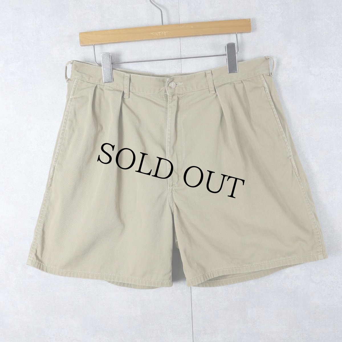 画像3: 90's POLO Ralph Lauren USA製 "POLO CHINO" 2タック コットンチノショーツ W33 (3)