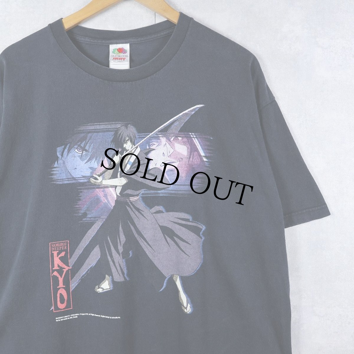 画像1: 2000's SAMURAI DEEPER KYO アニメプリントTシャツ BLACK XL (1)