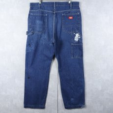 画像2: Dickies ペンキペイント デニムペインターパンツ W35 (2)