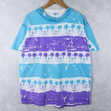 画像1: 80's Disney USA製 "MICKEY MOUSE" 総柄プリントTシャツ ONE SIZE  (1)