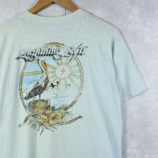 画像1: 70's Lightning Bolt USA製 サーフブランド ロゴプリントTシャツ L (1)