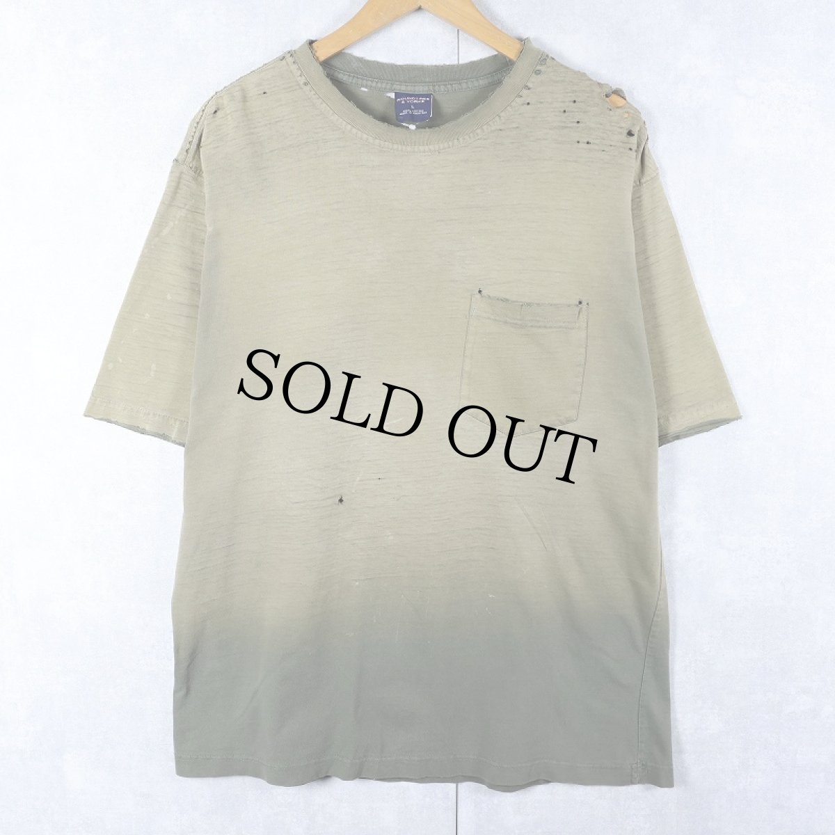 画像1: 90's〜 ROUNDTREE&YORKE 無地ポケットTシャツ L (1)