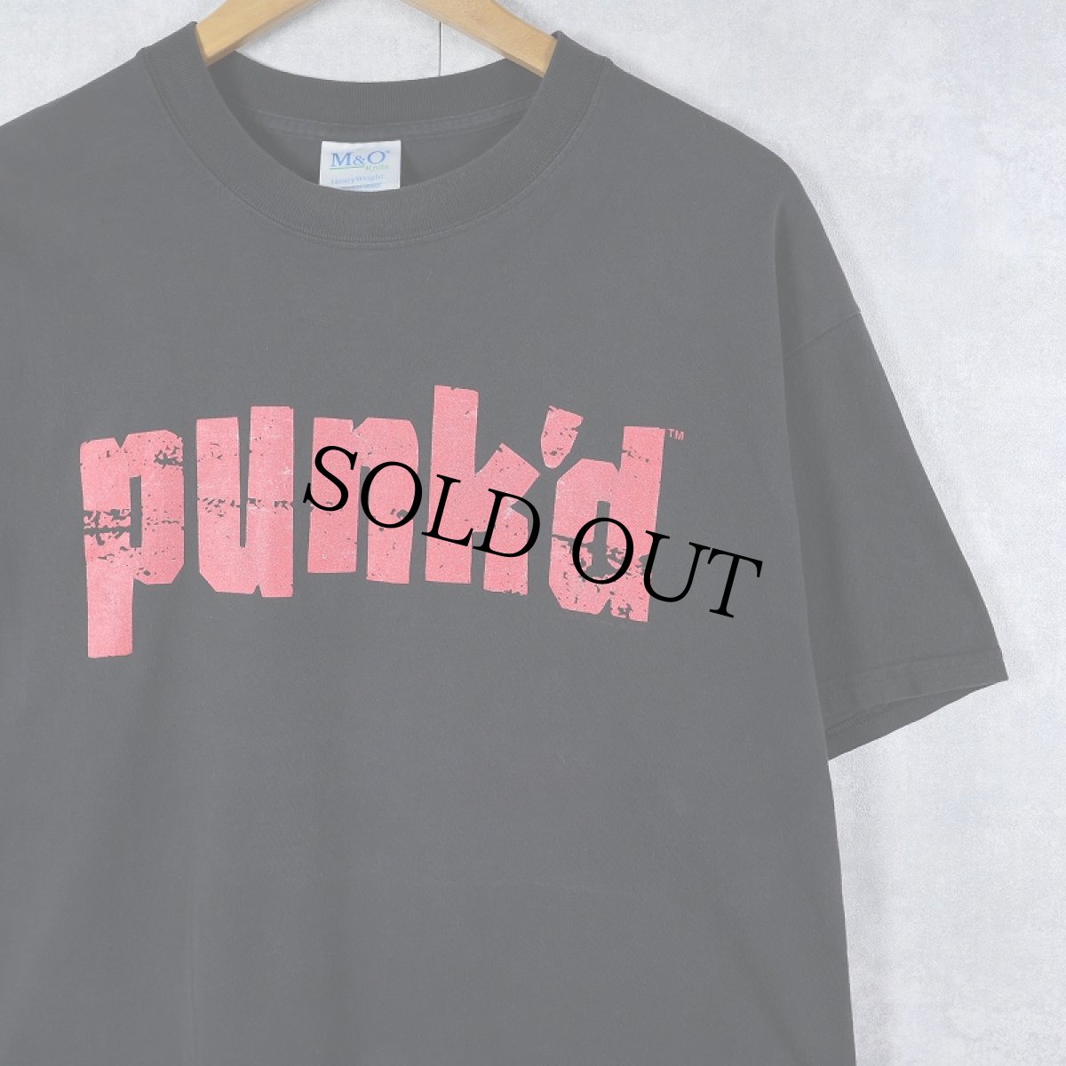 画像1: 2000's MTV "punk'd" ドッキリ番組ロゴプリントTシャツ BLACK L (1)