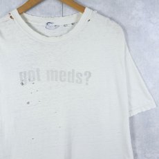 画像1: 2000's "got meds?" 広告パロディ プリントTシャツ (1)