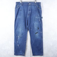 画像1: Dickies ペンキペイント デニムペインターパンツ W35 (1)