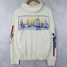 画像2: 80〜90's Hobie USA製 サーフブランド プリントTパーカー XL (2)