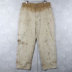 画像1: Carhartt ペンキペイント ダックペインターパンツ W35 (1)
