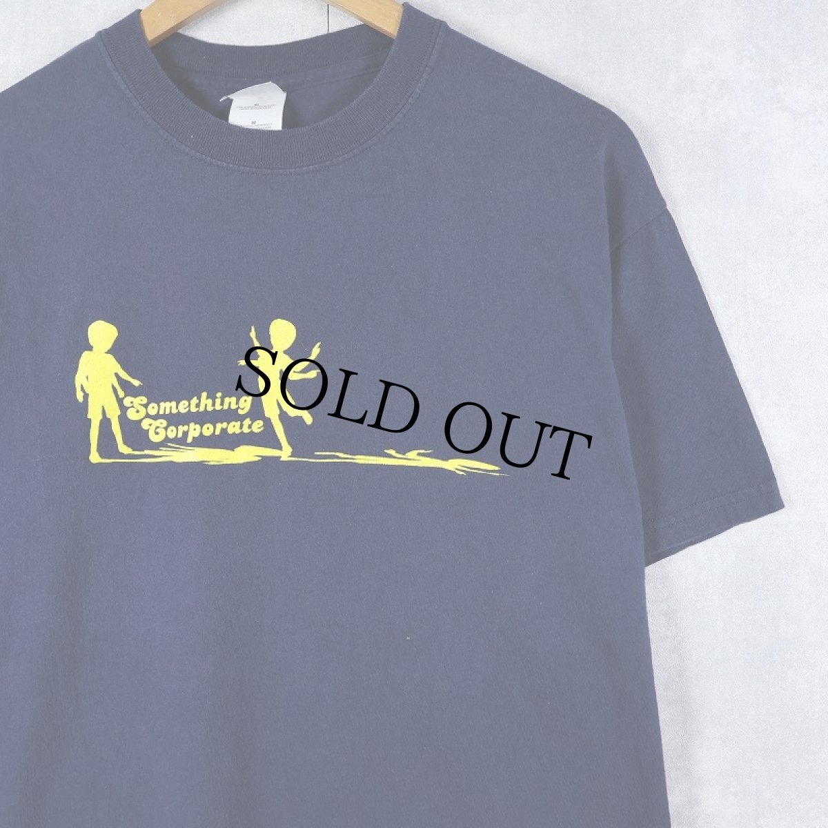 画像1: Something Corporate ロックバンドプリントTシャツ NAVY M (1)