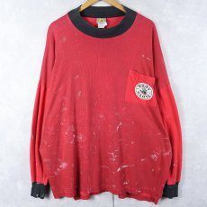 画像1: 90's〜 BODY GLOVE ドット柄切り替え ポケットロンT XL (1)