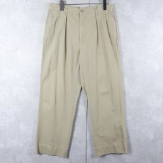 画像1: 90's POLO Ralph Lauren USA製 2タック コットンチノトラウザーズ W31 (1)