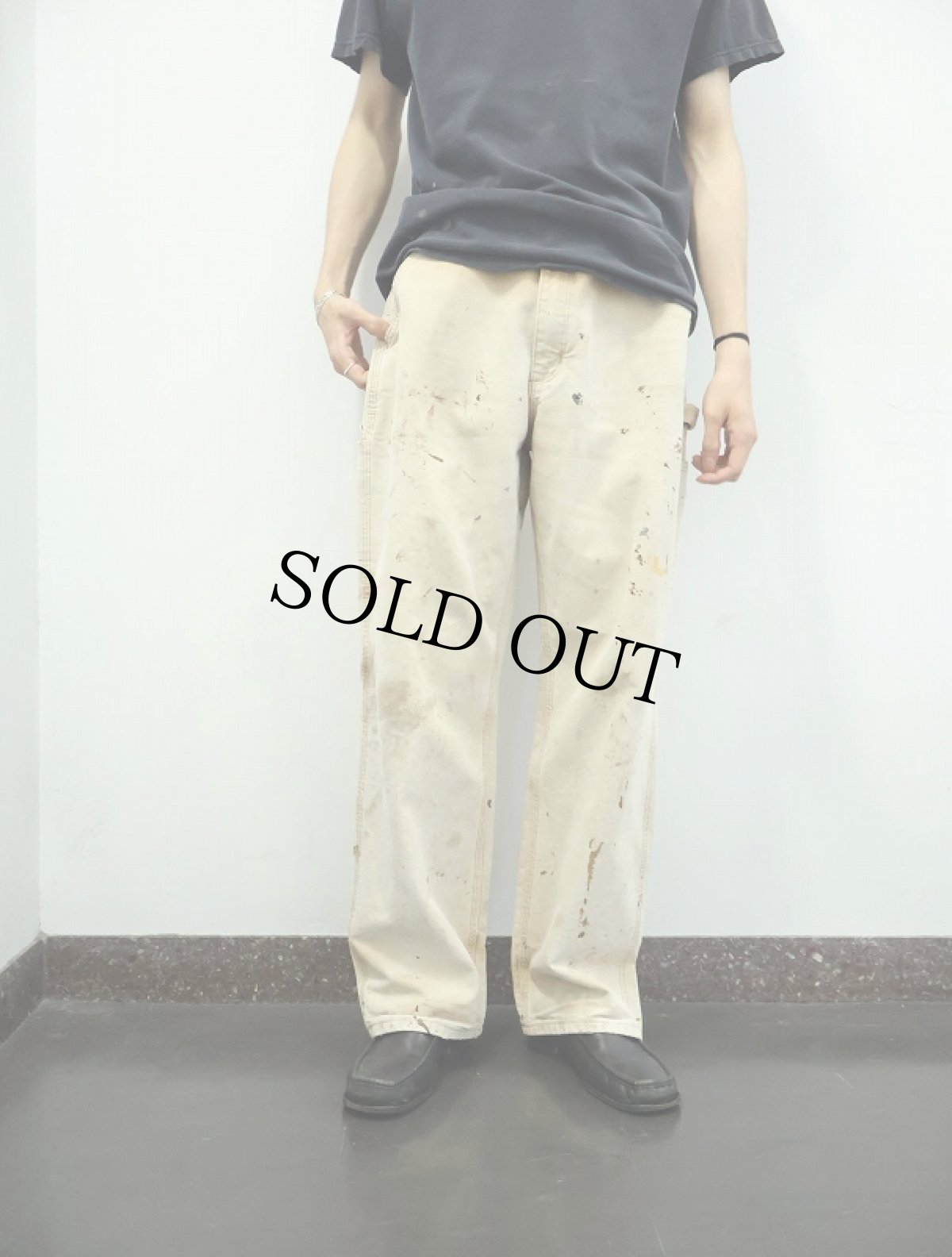 画像2: Carhartt ペンキペイント ダックペインターパンツ W35 (2)