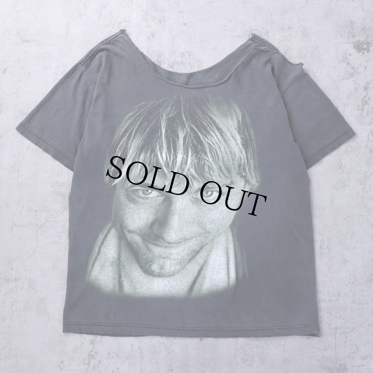 画像1: 90's NIRVANA KURT COBAIN  "Memorial Face" 追悼プリントTシャツ BLACK (1)