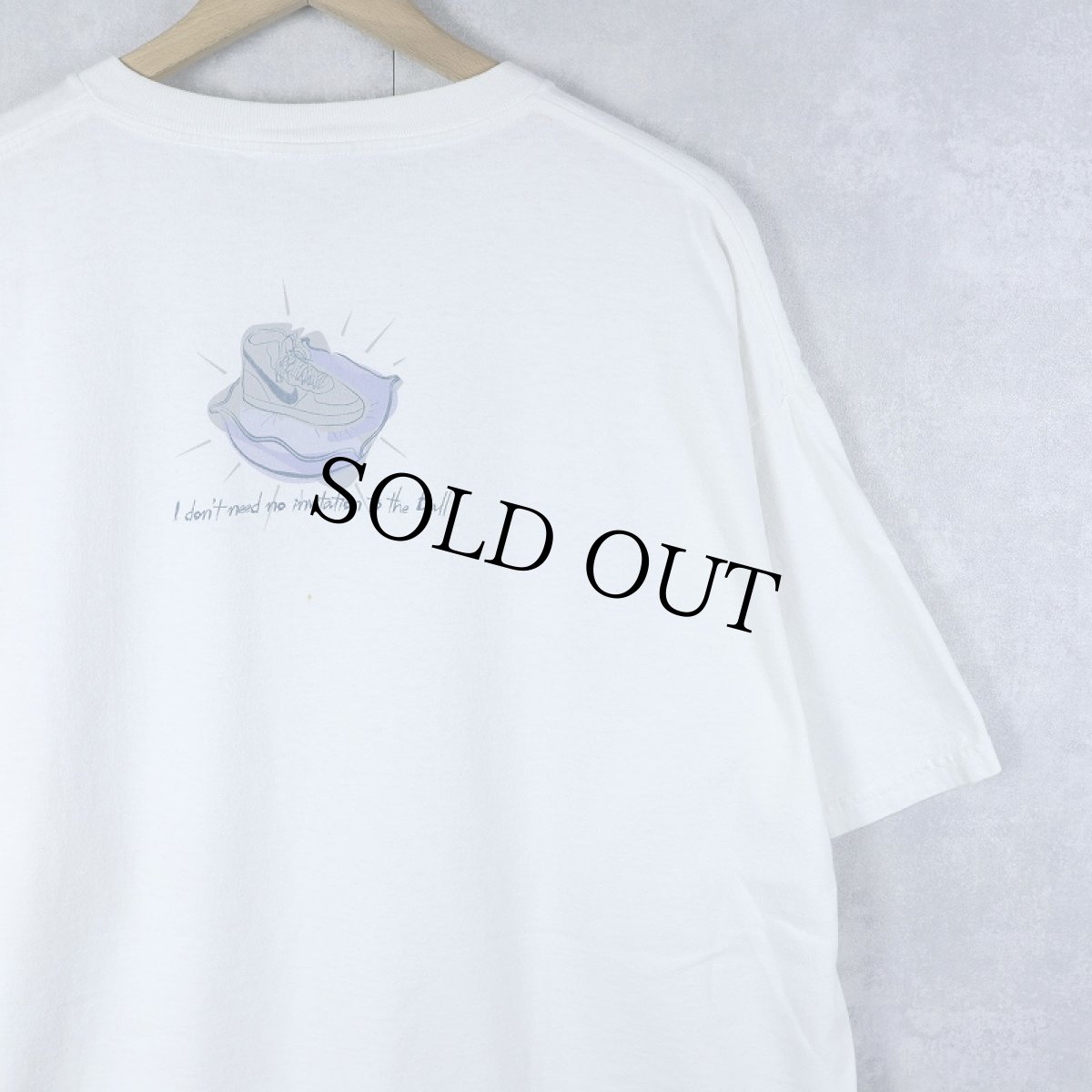 画像2: 90〜2000's NIKE "I don't need no invitation to the Ball" バスケットボールシューズプリントTシャツ XL (2)