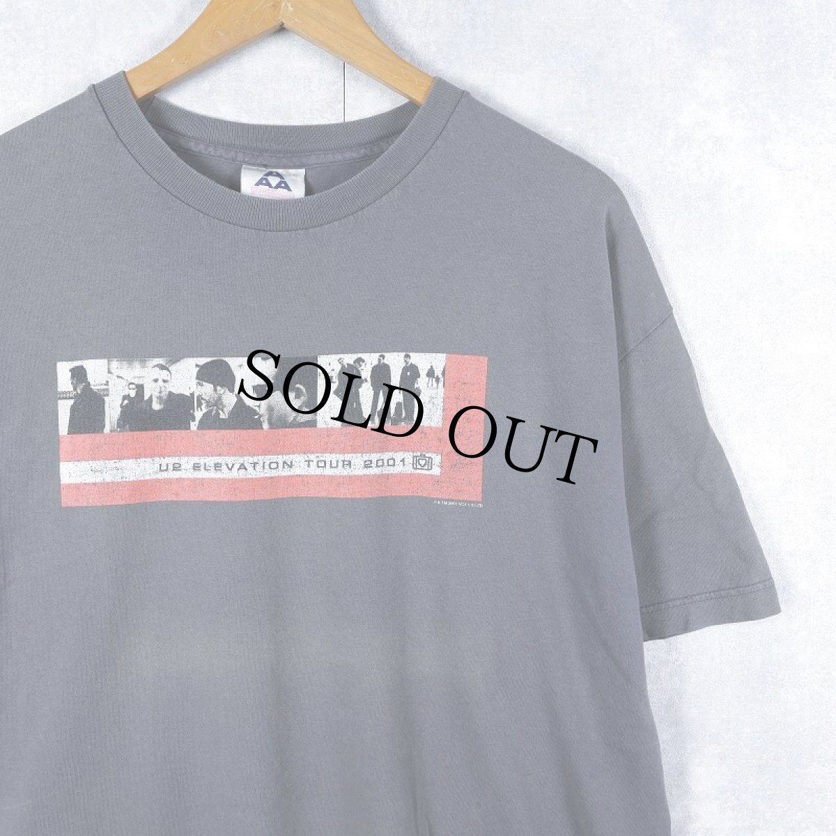 画像1: 2000's U2 "ELEVATION TOUR 2001" ロックバンドツアーTシャツ XL (1)