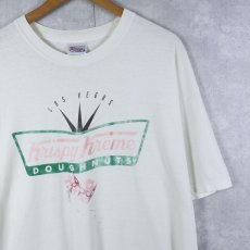 画像1: 90's Krispy Kreme Doughnuts ドーナツショップ ロゴプリントTシャツ XL (1)