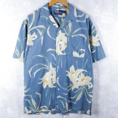 画像1: 90's〜 POLO Ralph Lauren "BERKLEY" 花柄 コットンアロハシャツ M (1)
