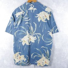 画像2: 90's〜 POLO Ralph Lauren "BERKLEY" 花柄 コットンアロハシャツ M (2)