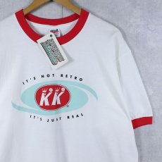 画像2: 90's Krispy Kreme Doughnuts USA製 ドーナツショップ フォトプリントリンガーTシャツ XL タグ付き未使用 (2)