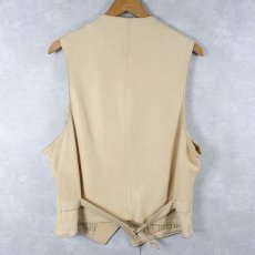 画像2: POLO COUNTRY Ralph Lauren ディアスキン レザーベスト L (2)
