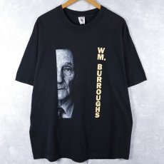 画像1: 90's〜 William S. Burroughs 小説家プリントTシャツ BLACK XL (1)