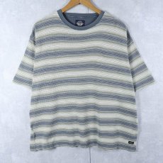 画像1: 90's DOCKERS マルチボーダー柄 Tシャツ L (1)