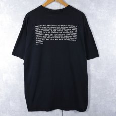 画像2: 90's〜 William S. Burroughs 小説家プリントTシャツ BLACK XL (2)