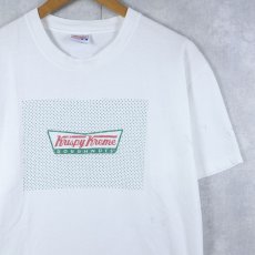 画像1: 90's Krispy Kreme Doughnuts ドーナツショップ ロゴプリントTシャツ M (1)