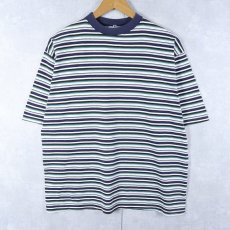 画像1: 90's〜 マルチボーダー柄 Tシャツ (1)